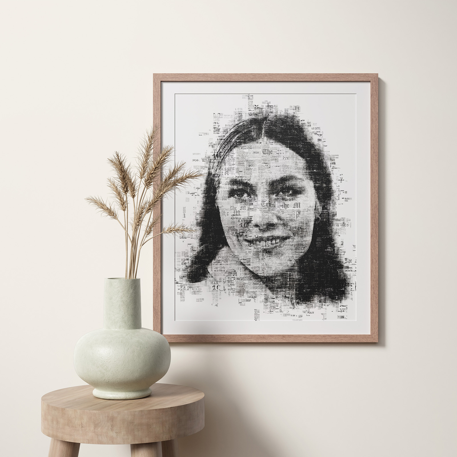 Tablou newspaper personalizat înrămat stil modern